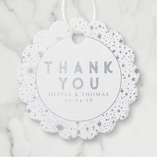 夜の星の天空の神秘的な感謝 フェイバータグ (正面)