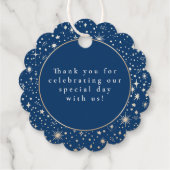 夜の星の天空の神秘的な感謝 フェイバータグ (裏面)