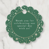 夜の星の天空の神秘的な感謝 フェイバータグ (裏面)