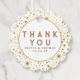 夜の星の天空の神秘的な感謝 フェイバータグ