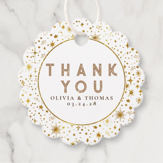 夜の星の天空の神秘的な感謝 フェイバータグ (正面)