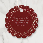 夜の星の天空の神秘的な感謝 フェイバータグ (裏面)