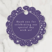 夜の星の天空の神秘的な感謝 フェイバータグ (裏面)