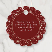 夜の星の天空の神秘的な感謝 フェイバータグ (裏面)