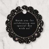 夜の星の天空の神秘的な感謝 フェイバータグ (裏面)