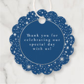 夜の星の天空の神秘的な感謝 フェイバータグ (裏面)