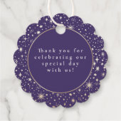 夜の星の天空の神秘的な感謝 フェイバータグ (裏面)