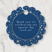 夜の星の天空の神秘的な感謝 フェイバータグ (裏面)