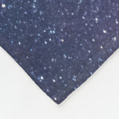 夜の星の銀河系かわいい フリースブランケット (角)
