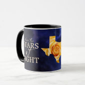 夜の星は大きいと明るいテキサス州バラマグ マグカップ (正面左)