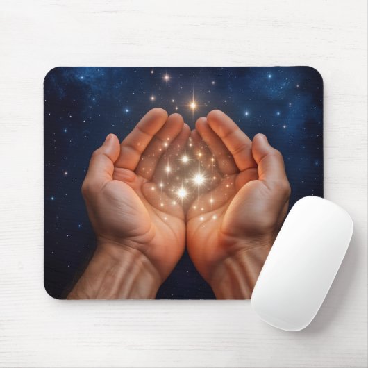夜の星を持つ手 マウスパッド (マウス)
