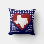 夜の星….テキサス州のハートの深い! クッション (正面)