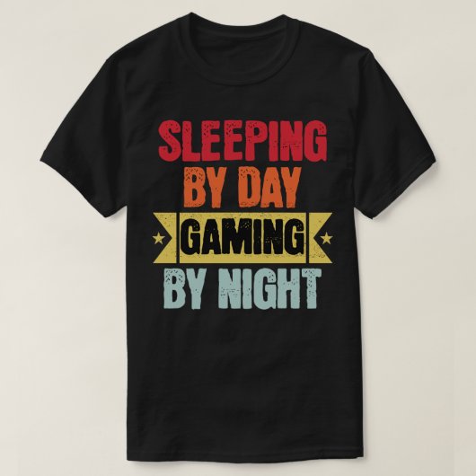 夜の昼のゲームで眠る Tシャツ (デザイン正面)