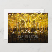 夜の時間メリーの結婚式を行く日付を保存 案内ポストカード (正面/裏面)