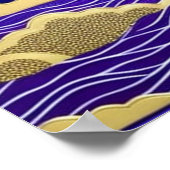 夜の曇り海 ポスター (角)