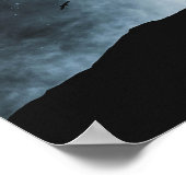 夜の月で狼の遠吠え – ポスター (角)