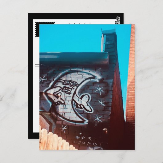 夜の月のサングラス ポストカード (正面/裏面)