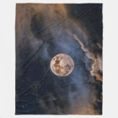 夜の月 フリースブランケット (正面)