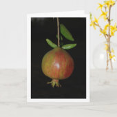 夜の木からぶら下がる実たち カード (黄色い花)