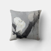 夜の木の渡辺Seitei白鷺 クッション (裏面)