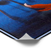 夜の木の赤キツネ。 ポスター (角)