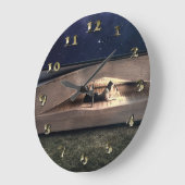 夜の本の中の女性の読書 ラージ壁時計 (傾斜)