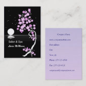 夜の桜(桜) (黒で) 名刺 (正面/裏面)