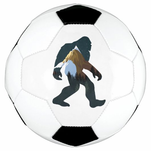 夜の森のビッグフット サッカーボール (正面)