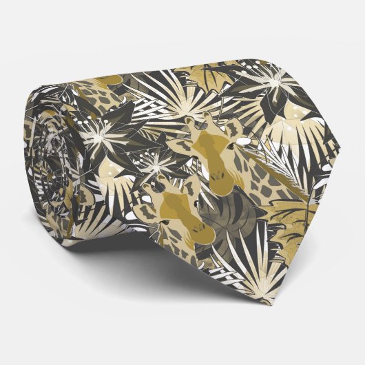 夜の森の中でキリン。 ネクタイ (ロール)