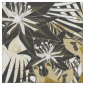 夜の森の中でキリン。 ファブリック (クローズアップ)