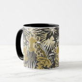 夜の森の中でキリン。 マグカップ (正面左)