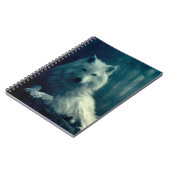 夜の森の中の白い狼 ノートブック (左側)