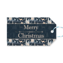 夜の森の冬の村