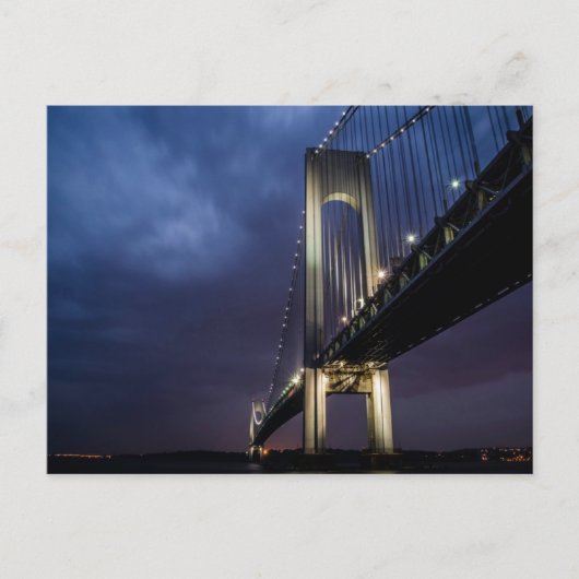 夜の橋のポストカード ポストカード (正面)