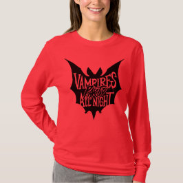 夜の歓楽：ヴァンパイアのハロウィンパーティ Tシャツ