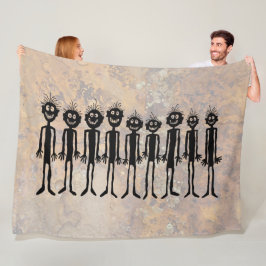 夜の歩くギグラーズペトログリフ フリースブランケット