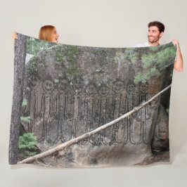 夜の歩くギグラー フリースブランケット