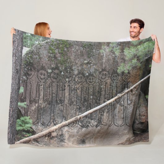 夜の歩くギグラー フリースブランケット (インサイチュ)