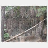 夜の歩くギグラー フリースブランケット (正面(横))