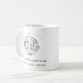 夜の水の色遠くにのディスコボールを踊った コーヒーマグカップ (正面左)