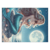 夜の浜辺の人魚 テーブルクロス (正面(横))