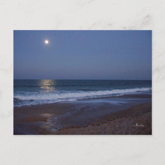 夜の海のはがき ポストカード (正面)