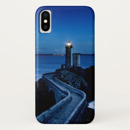 夜の海の壁上の灯台 Case-Mate iPhoneケース (裏面)