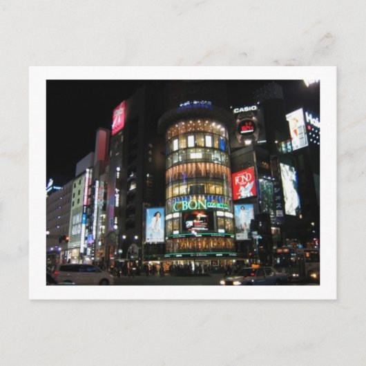 夜の渋谷。 ポストカード (正面)