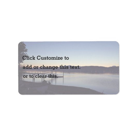 夜の湖で ラベル (正面)