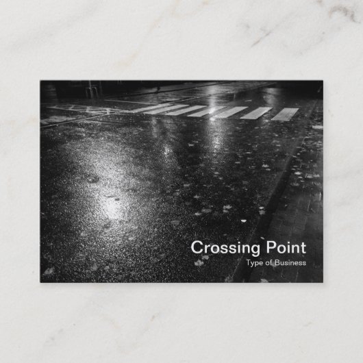 夜の湿った秋の道 名刺 (正面)