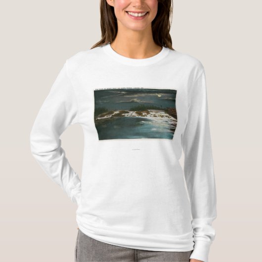 夜の滝の北橋概観 Tシャツ (正面)