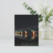 夜の漢川にかかる橋 ポストカード (スタンド正面)