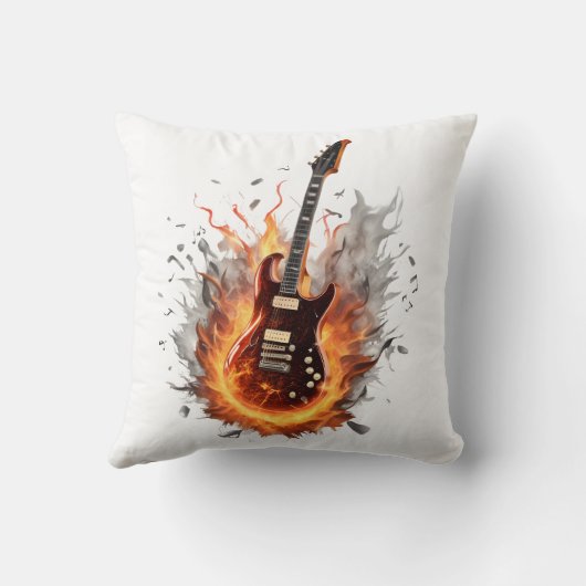 夜の激しいエレキギター クッション (裏面)