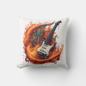 夜の激しいエレキギター クッション (正面)